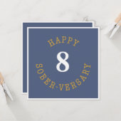 Carte Happy Sober-versary (Devant/Arrière en situation)