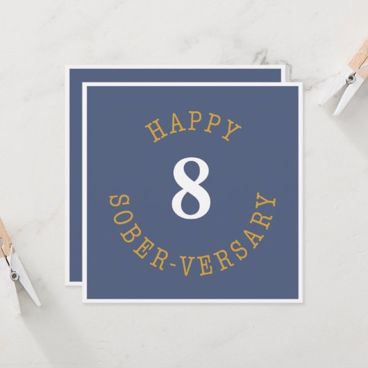 Carte Happy Sober-versary (Devant/Arrière en situation)