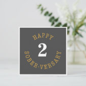 Carte Happy Sober-versary (Debout devant)