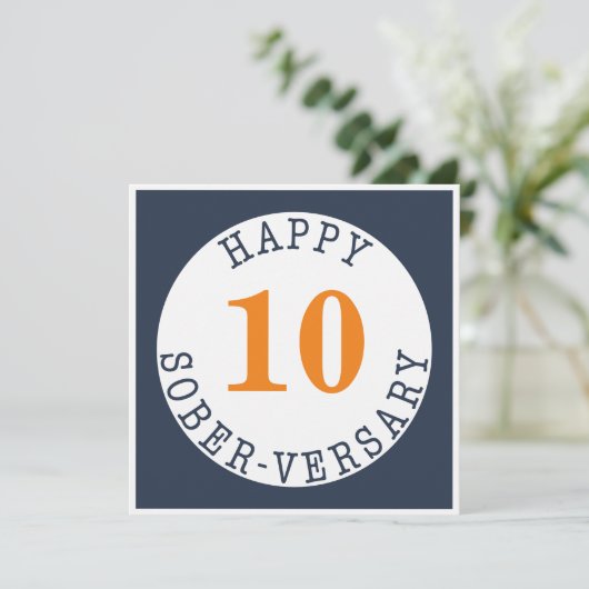 Carte Happy Sober-versary (Debout devant)