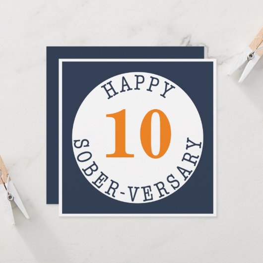 Carte Happy Sober-versary (Devant/Arrière en situation)