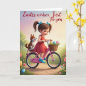 Carte Happy Spring Bicycle Ride Card (Fleur jaune)