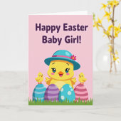 Carte Happy Spring Chick Greeting Card (Fleur jaune)