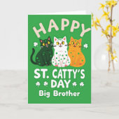Carte Happy St Cattys Day Big Brother Card (Fleur jaune)