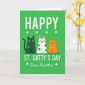 Carte Happy St Cattys Day Brother Card (Fleur jaune)
