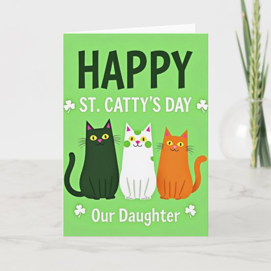 Carte Happy St Cattys Day Daughter Card (Devant)