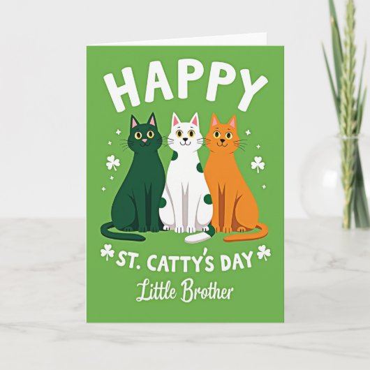 Carte Happy St Cattys Day Little Brother Card (Devant)