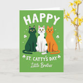 Carte Happy St Cattys Day Little Brother Card (Fleur jaune)