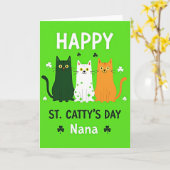 Carte Happy St Cattys Day Nana Card (Fleur jaune)