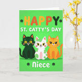 Carte Happy St Cattys Day Niece Card (Fleur jaune)