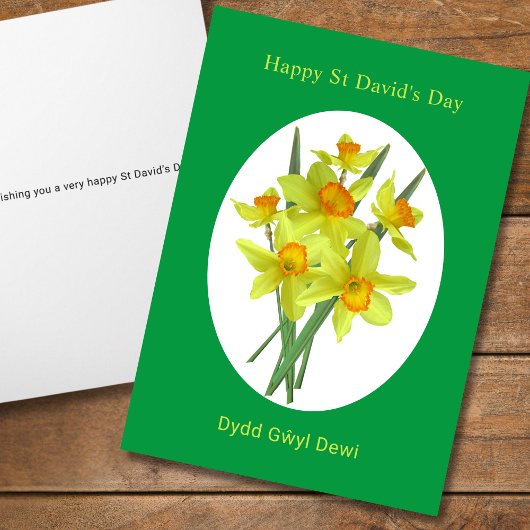 Carte Happy St David's Day Welsh Daffodils