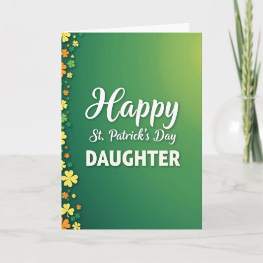 Carte Happy St Patricks Daughter Card (Devant)