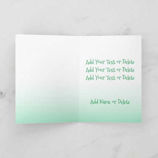 Carte Happy St Patricks Day Green Balloon Fun Typography (Intérieur)