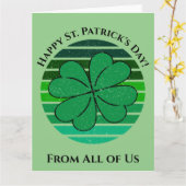 Carte Happy St. Patrick's Day Irlandais 4 Leaf Clover Re (Fleur jaune)
