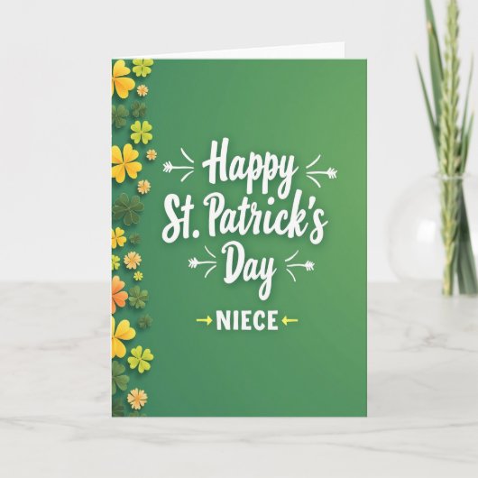 Carte Happy St Patricks Day Niece Card (Devant)