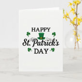 Carte Happy St Patricks Day Script Card (Fleur jaune)
