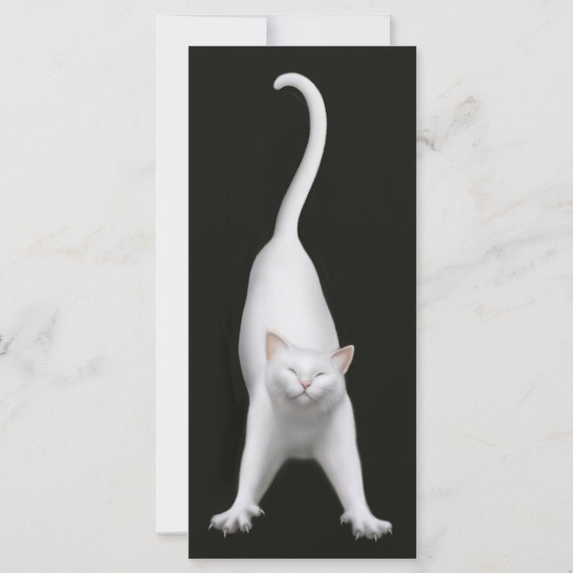 Carte Happy Stretching Cat Signet (Devant)