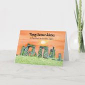 Carte Happy Summer Solstice Stonehenge (Devant)