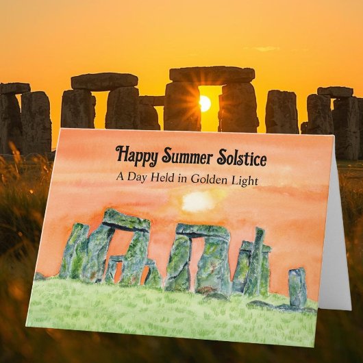 Carte Happy Summer Solstice Stonehenge