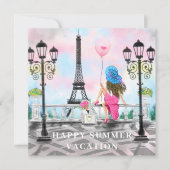 Carte Happy Summer Vacation - I Love Paris - Beautiful (Devant)