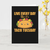 Carte Happy Taco Tuesday - Mexican Food (Fleur jaune)