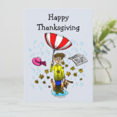 Carte Happy Thanksgiving (Debout devant)