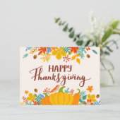 Carte Happy Thanksgiving (Debout devant)
