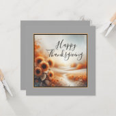 Carte Happy Thanksgiving (Devant/Arrière en situation)