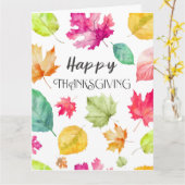 Carte Happy Thanksgiving (Fleur jaune)