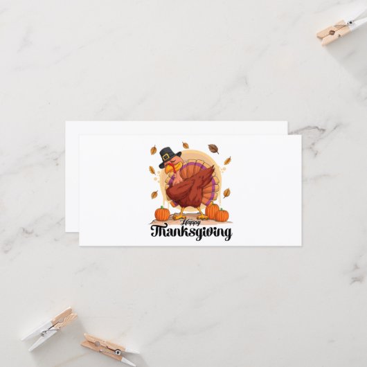 Carte Happy Thanksgiving (Devant/Arrière en situation)