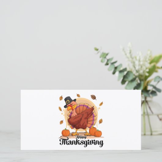 Carte Happy Thanksgiving (Debout devant)