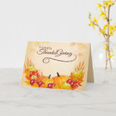 Carte Happy Thanksgiving (Fleur jaune)