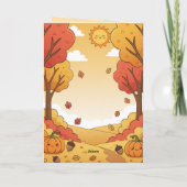 Carte Happy Thanksgiving Card for Kids (Dos)