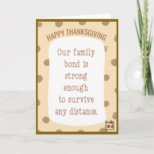 Carte Happy Thanksgiving for Family (Devant)