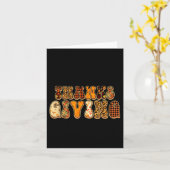 Carte Happy Thanksgiving For Turkey Day Family Dinner Th (Fleur jaune)