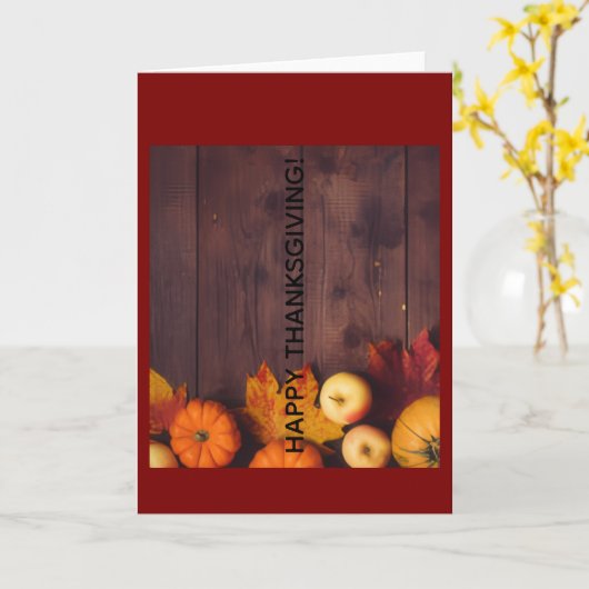Carte Happy Thanksgiving Greeting Card (Fleur jaune)