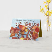 Carte Happy Thanksgiving Husband Grateful For You (Fleur jaune)