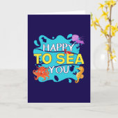 Carte Happy to Sea You - Ocean Pun (Fleur jaune)