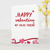 Carte Happy Valentine Dear Friend Card (Fleur jaune)