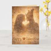 Carte Happy Valentine Egyptian Shadow Art Romantic (Fleur jaune)