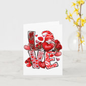 Carte Happy Valentine Gnome Heart Valentine's Day Couple (Fleur jaune)