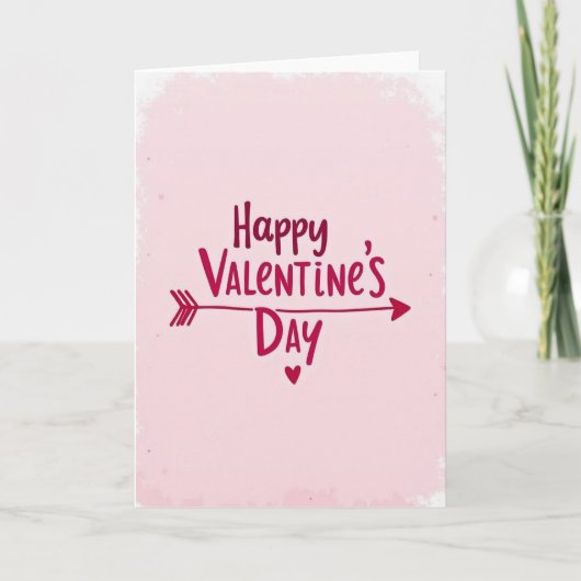 Carte Happy Valentine Heart Arrow Card (Devant)