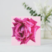 Carte Happy Valentine rose rose chaud glam (Debout devant)