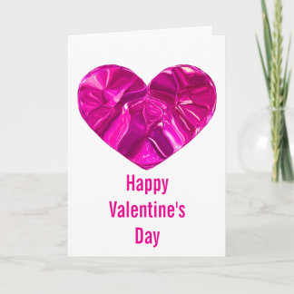 Carte Happy Valentine’s Day Card Cute Pink Heart 