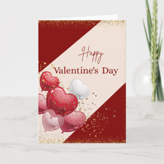 Carte Happy Valentine’s Day Romantic Heart Greeting Card