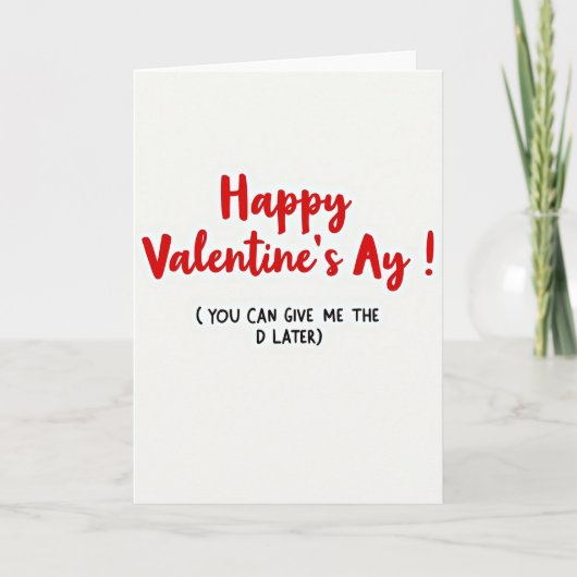 Carte Happy Valentines Ay Naughty Card (Devant)