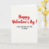 Carte Happy Valentines Ay Naughty Card (Fleur jaune)