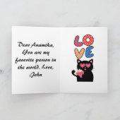 Carte Happy Valentine's Day (Intérieur)