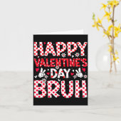 Carte Happy Valentines Day Bruh Heart Valentine Boys Gir (Fleur jaune)