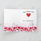 Carte Happy Valentine's Day Card Personalize Name (Intérieur)